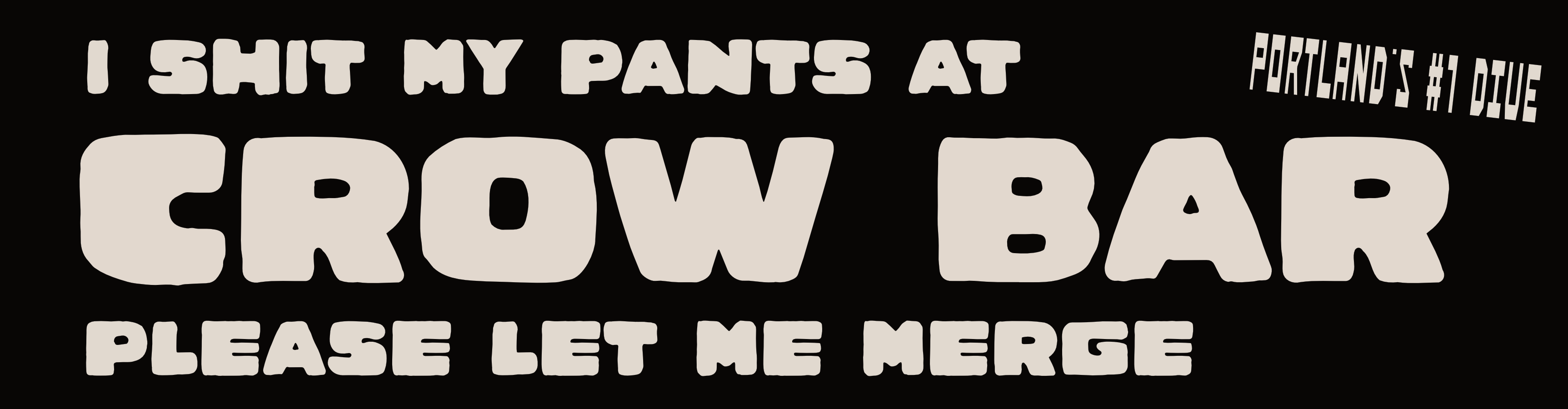 Unoffical Crow Bar Bumper Sticker