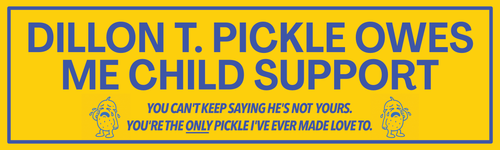 Dillon T. Pickle Is Innocent Bumper Sticker