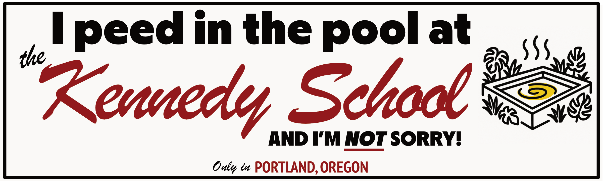 Kennedy School Pool Bumper Sticker